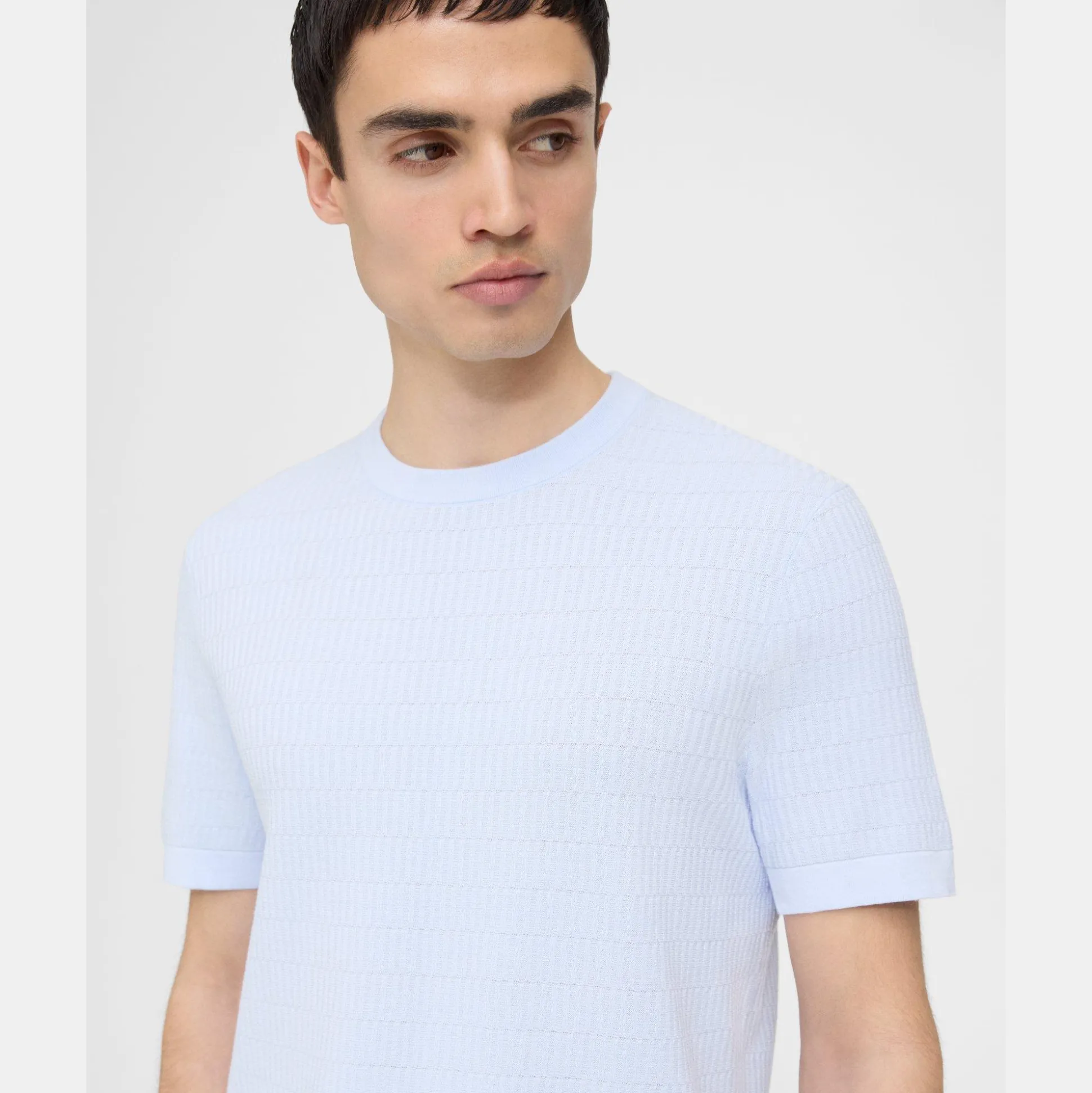 Theory Damian Tee In Cotton-Men T-shirts + Polos|Sweaters + Cardigans