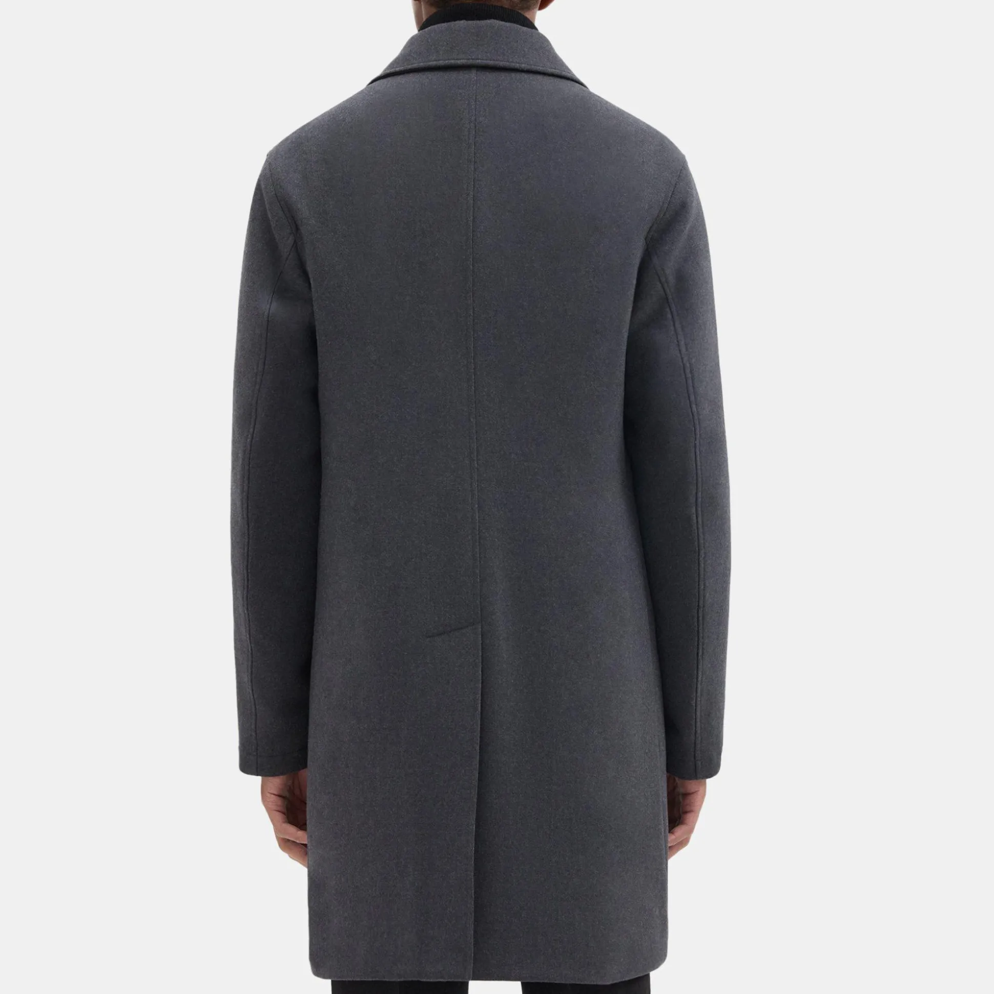 Theory Din Coat In Double-Face Wool Flannel-Men Outerwear