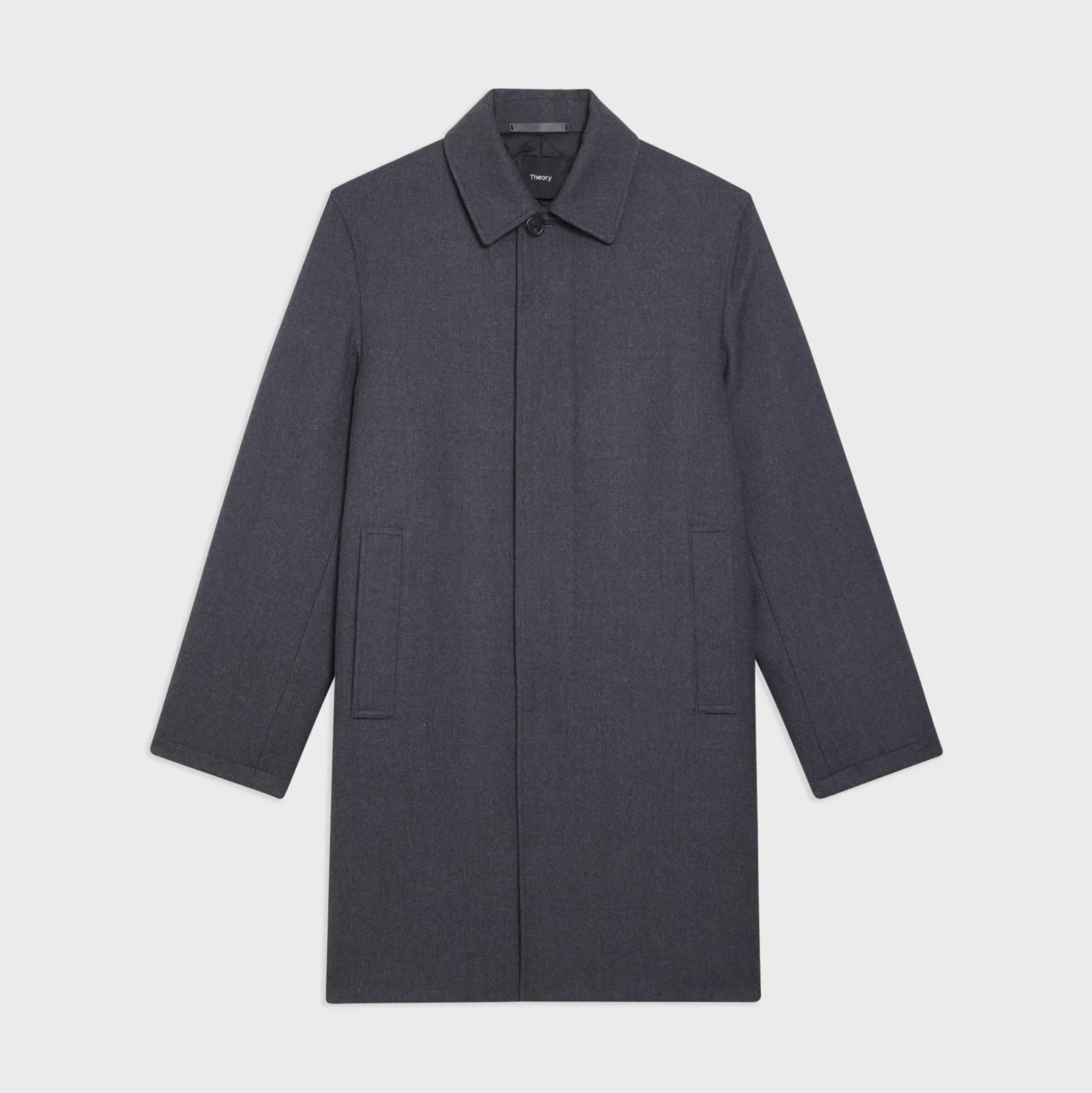 Theory Din Coat In Double-Face Wool Flannel-Men Outerwear