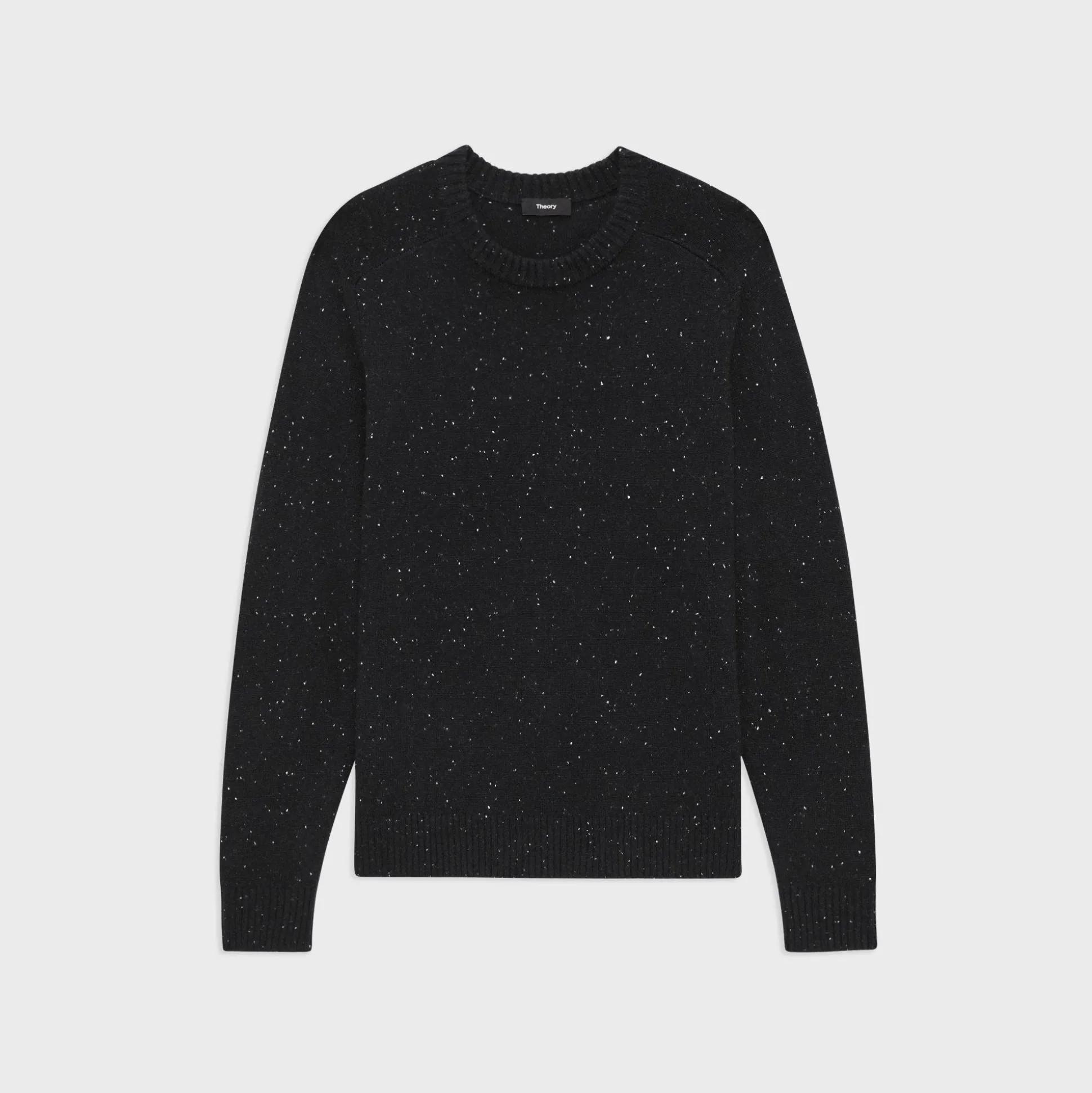 Theory Dinin Crewneck Sweater In Donegal Wool-Cashmere-Men Sweaters + Cardigans