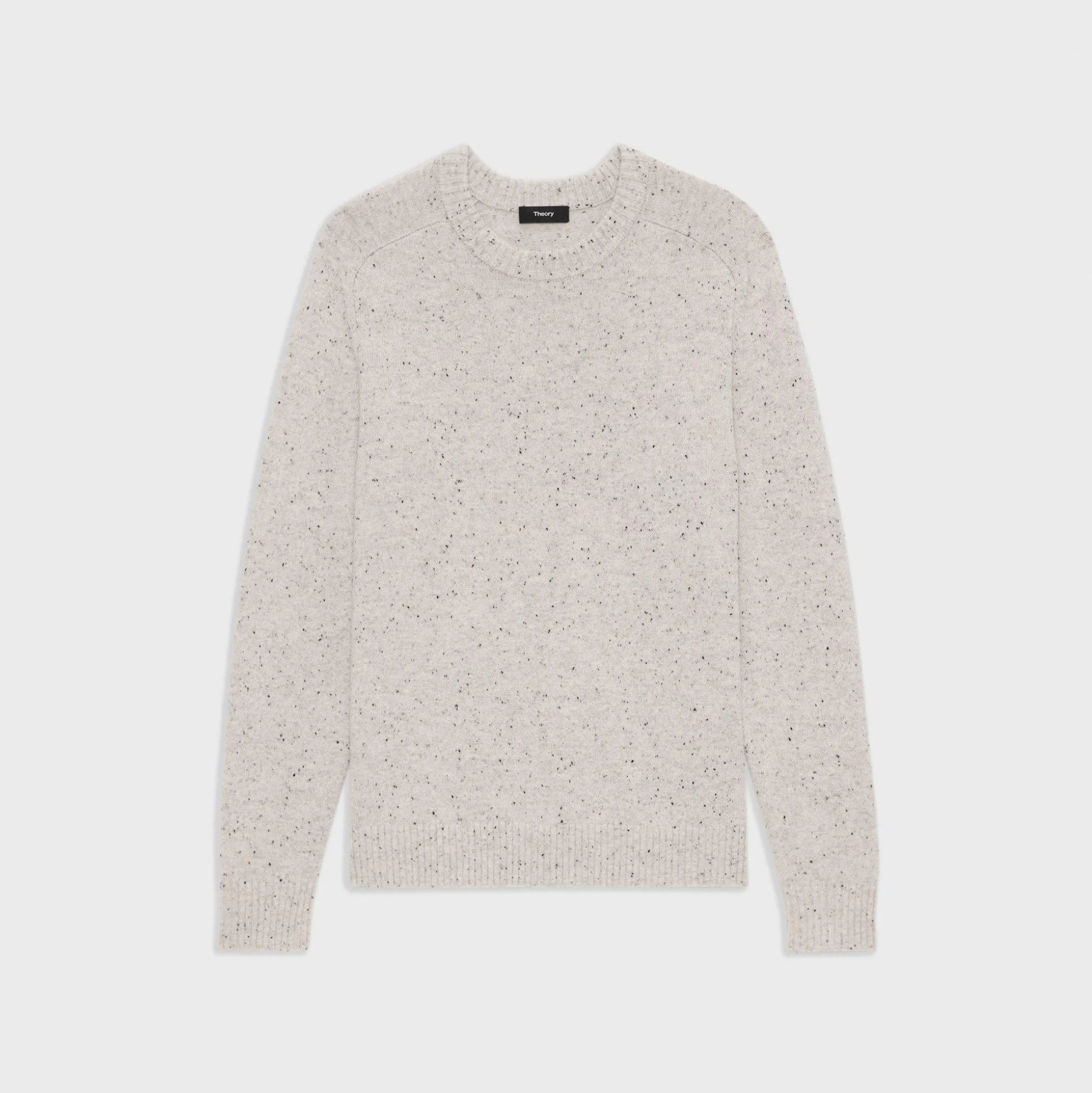 Theory Dinin Crewneck Sweater In Donegal Wool-Cashmere-Men Sweaters + Cardigans