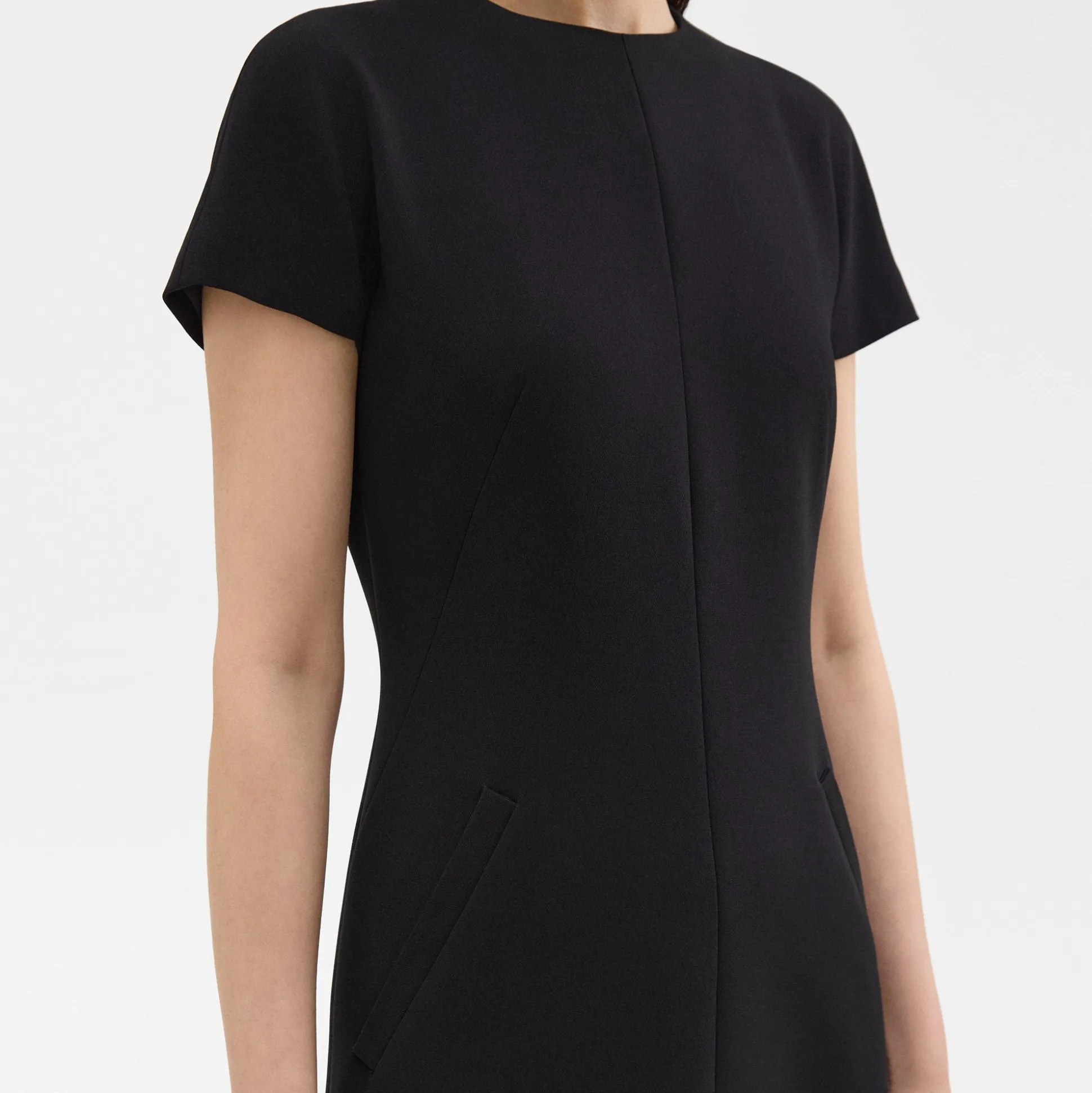 Theory Dolman Sleeve Mini Dress In Admiral Crepe-Women Dresses