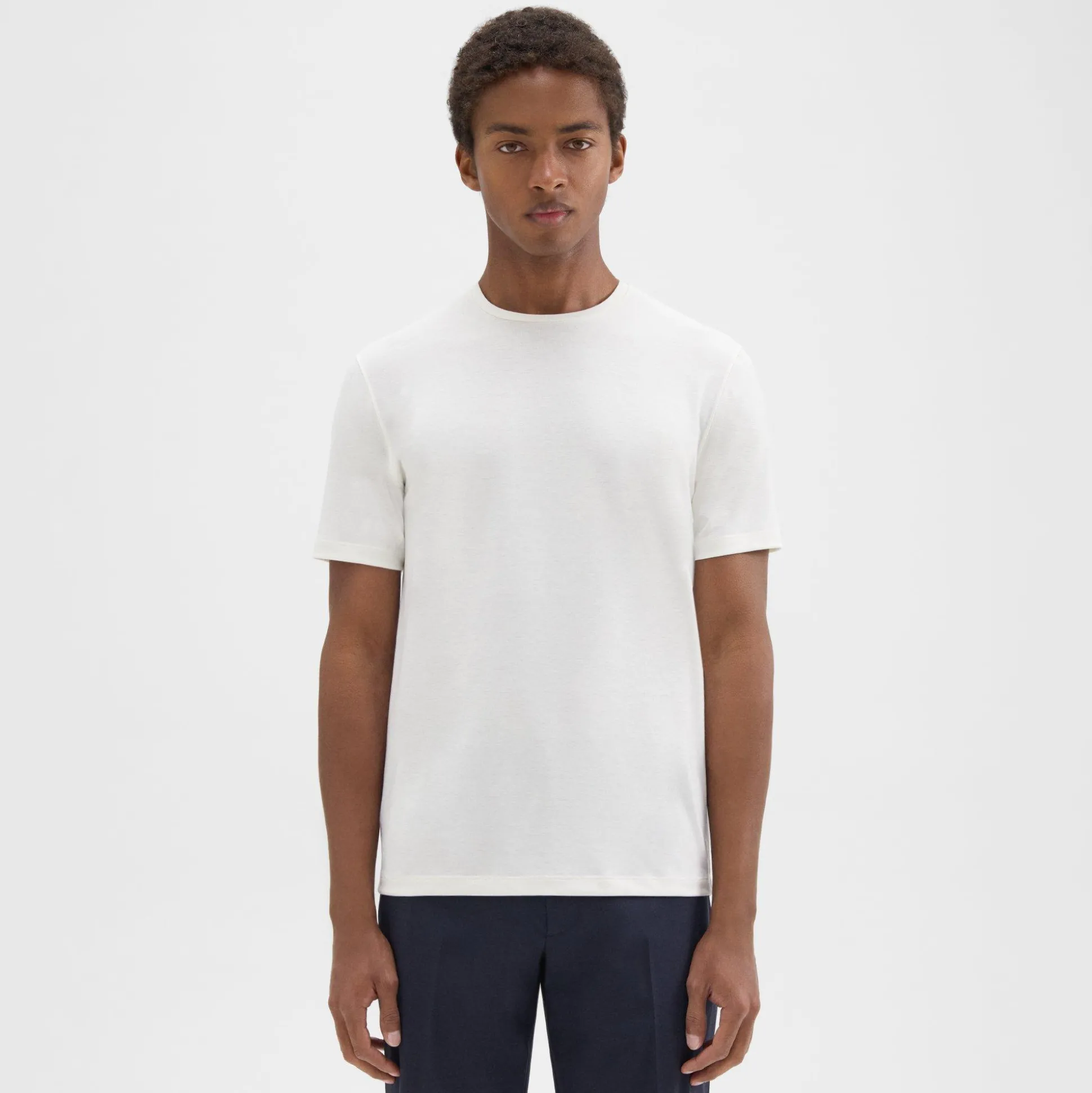 Theory Dorian Tee In Active Knit-Men T-shirts + Polos