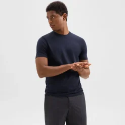 Theory Dorian Tee In Active Knit-Men T-shirts + Polos