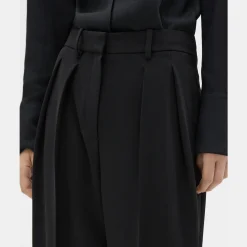 Theory Double Pleat Pant In Admiral Crepe-Women Suits|Pants