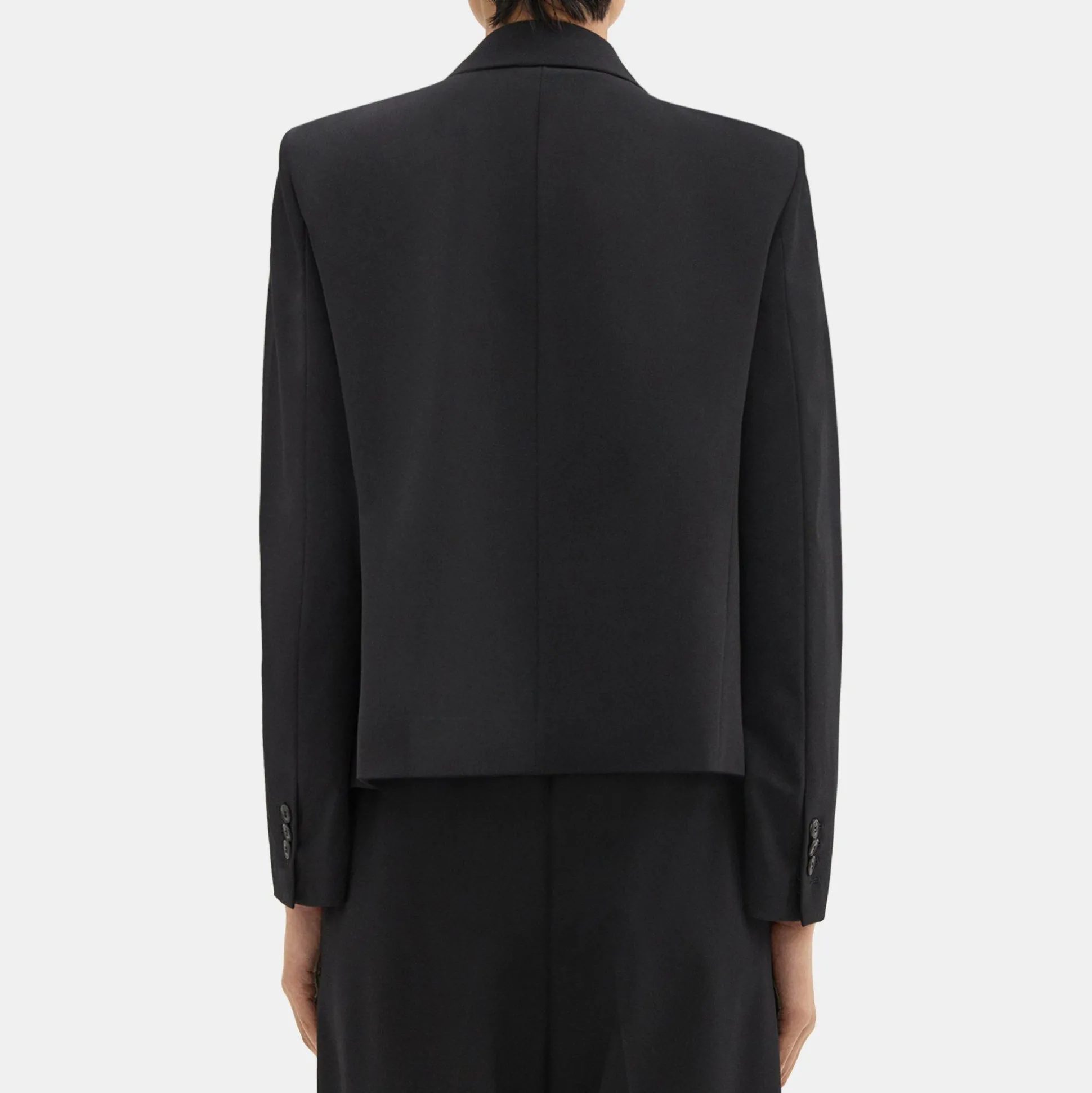 Theory Double-Breasted Blazer In Good Wool-Women Suits|Blazers + Jackets