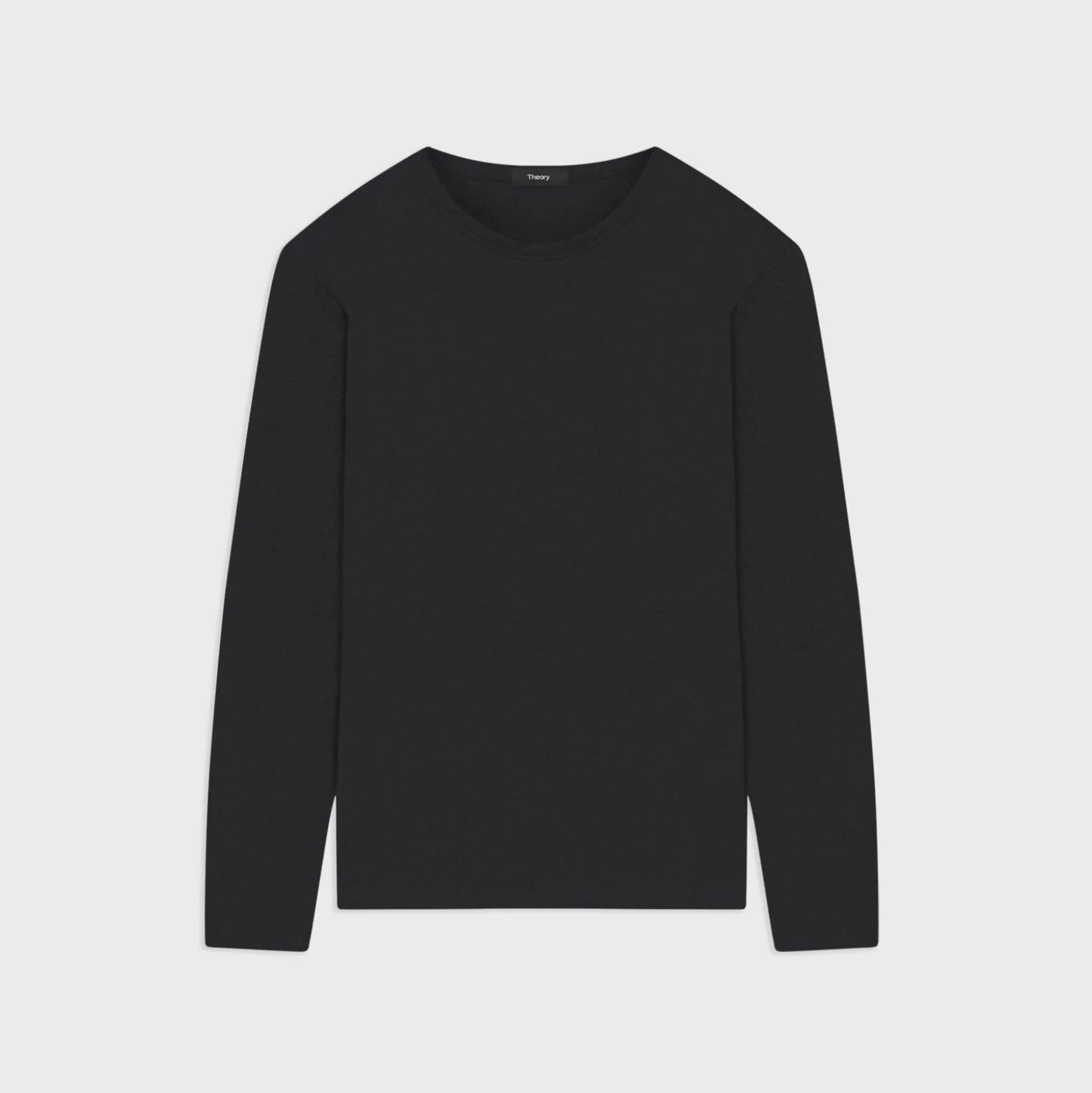 Theory Essential Long-Sleeve Tee In Anemone Modal Jersey-Men T-shirts + Polos