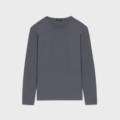 Theory Essential Long-Sleeve Tee In Anemone Modal Jersey-Men T-shirts + Polos