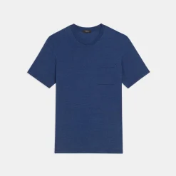 Theory Essential Pocket Tee In Cotton-Modal-Men T-shirts + Polos