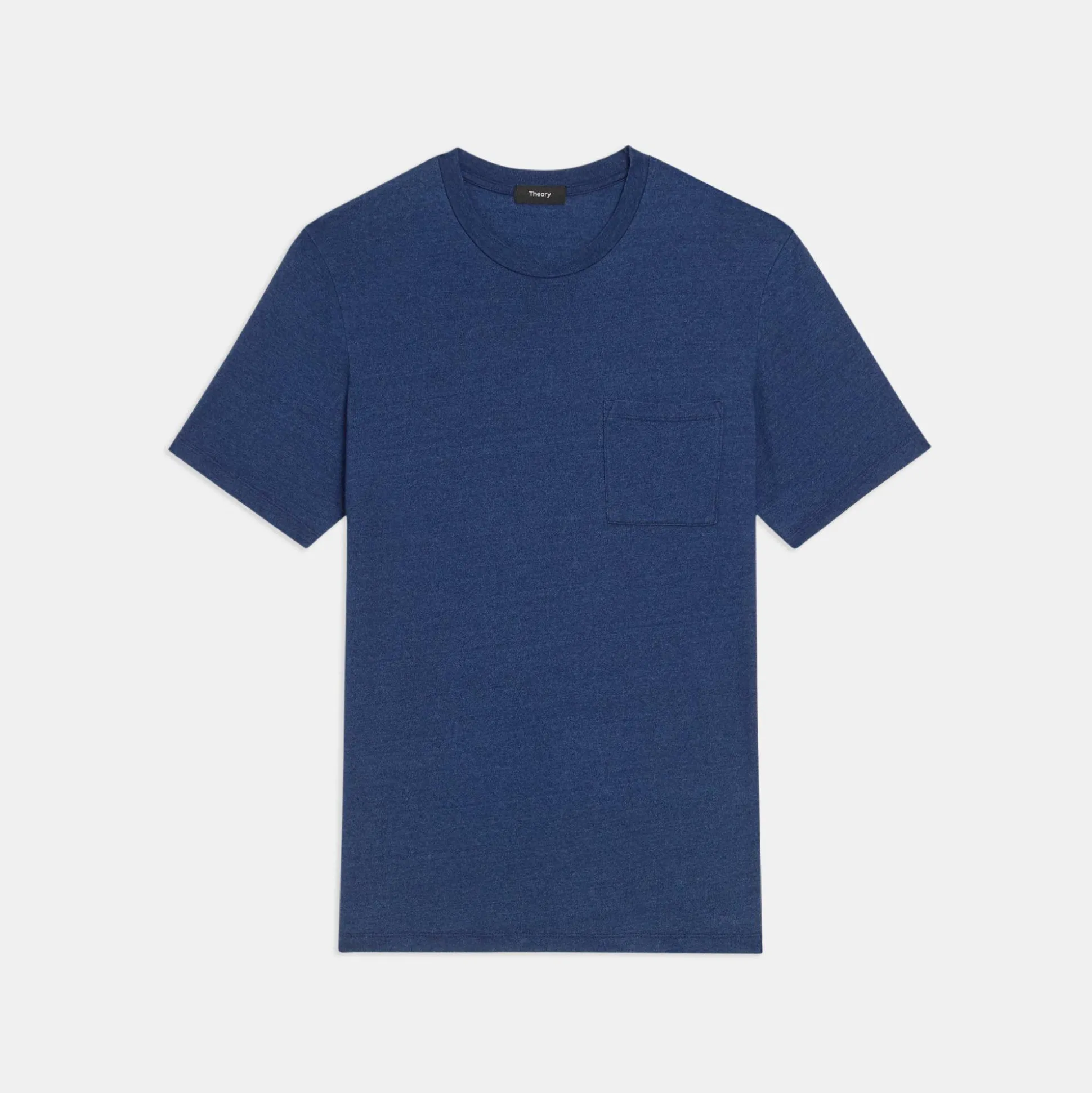 Theory Essential Pocket Tee In Cotton-Modal-Men T-shirts + Polos