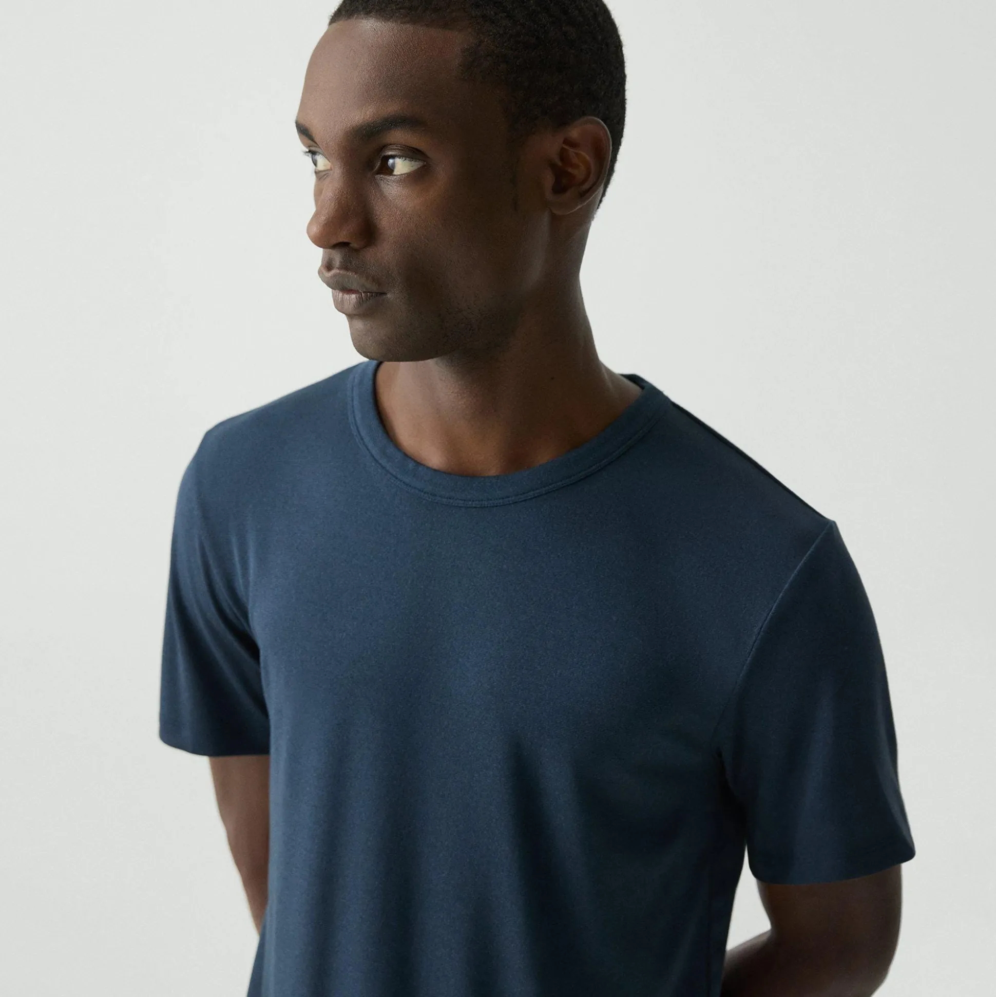 Theory Essential Tee In Anemone Modal Jersey-Men T-shirts + Polos