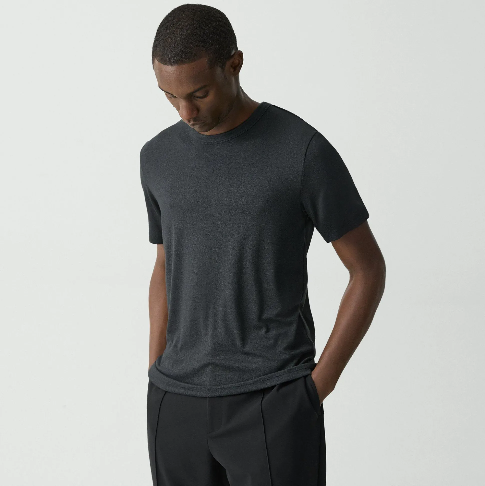 Theory Essential Tee In Anemone Modal Jersey-Men T-shirts + Polos