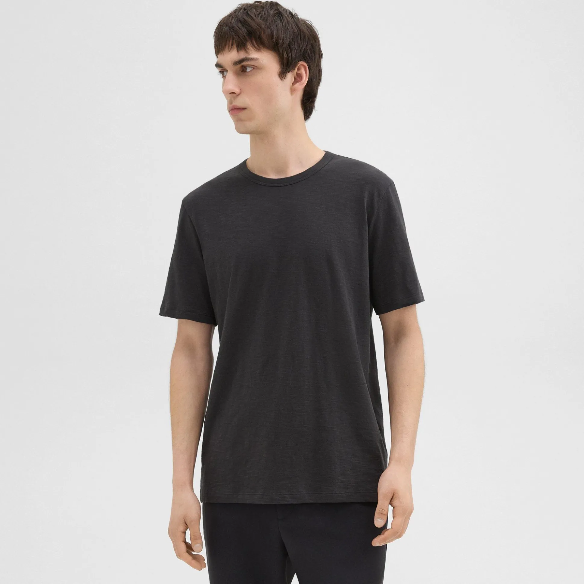 Theory Essential Tee In Cosmos Slub Cotton-Men T-shirts + Polos