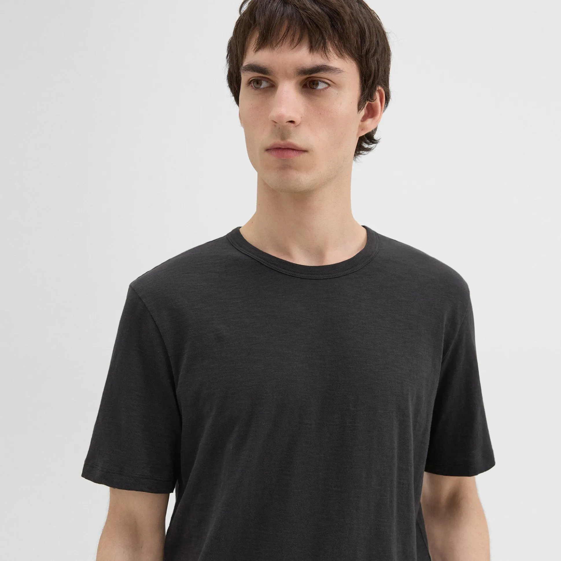 Theory Essential Tee In Cosmos Slub Cotton-Men T-shirts + Polos