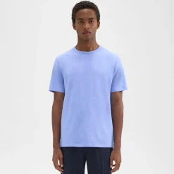 Theory Essential Tee In Cosmos Slub Cotton-Men T-shirts + Polos