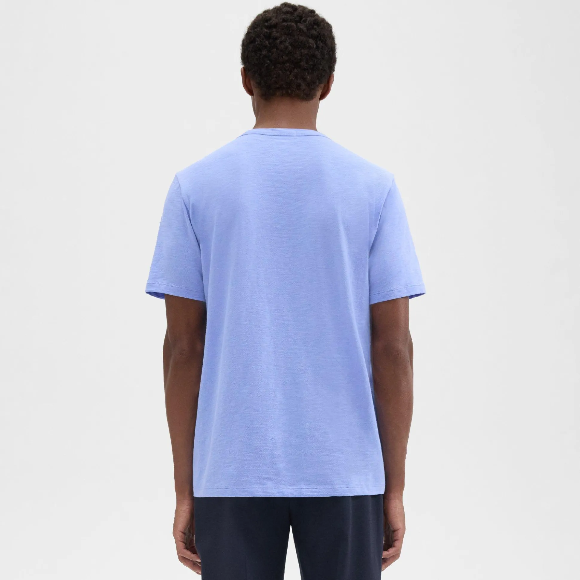 Theory Essential Tee In Cosmos Slub Cotton-Men T-shirts + Polos