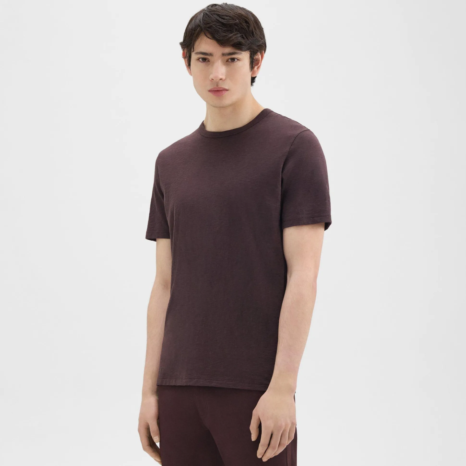 Theory Essential Tee In Cosmos Slub Cotton-Men T-shirts + Polos