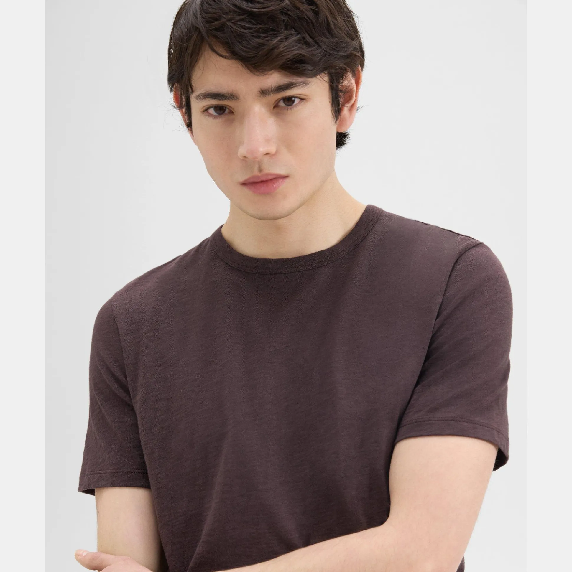 Theory Essential Tee In Cosmos Slub Cotton-Men T-shirts + Polos