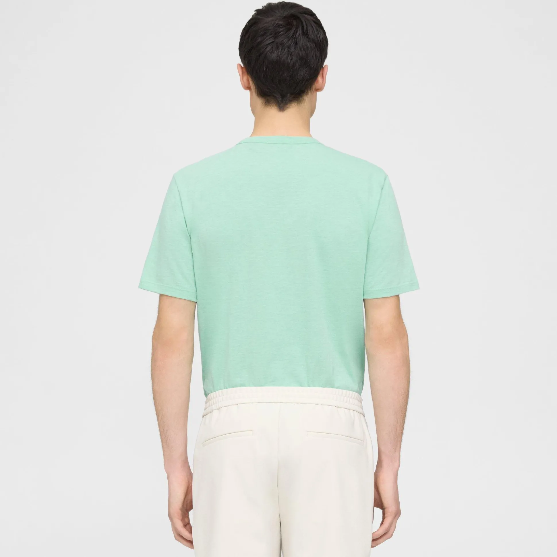 Theory Essential Tee In Cosmos Slub Cotton-Men T-shirts + Polos