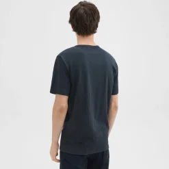 Theory Essential Tee In Cosmos Slub Cotton-Men T-shirts + Polos