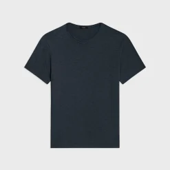 Theory Essential Tee In Cosmos Slub Cotton-Men T-shirts + Polos