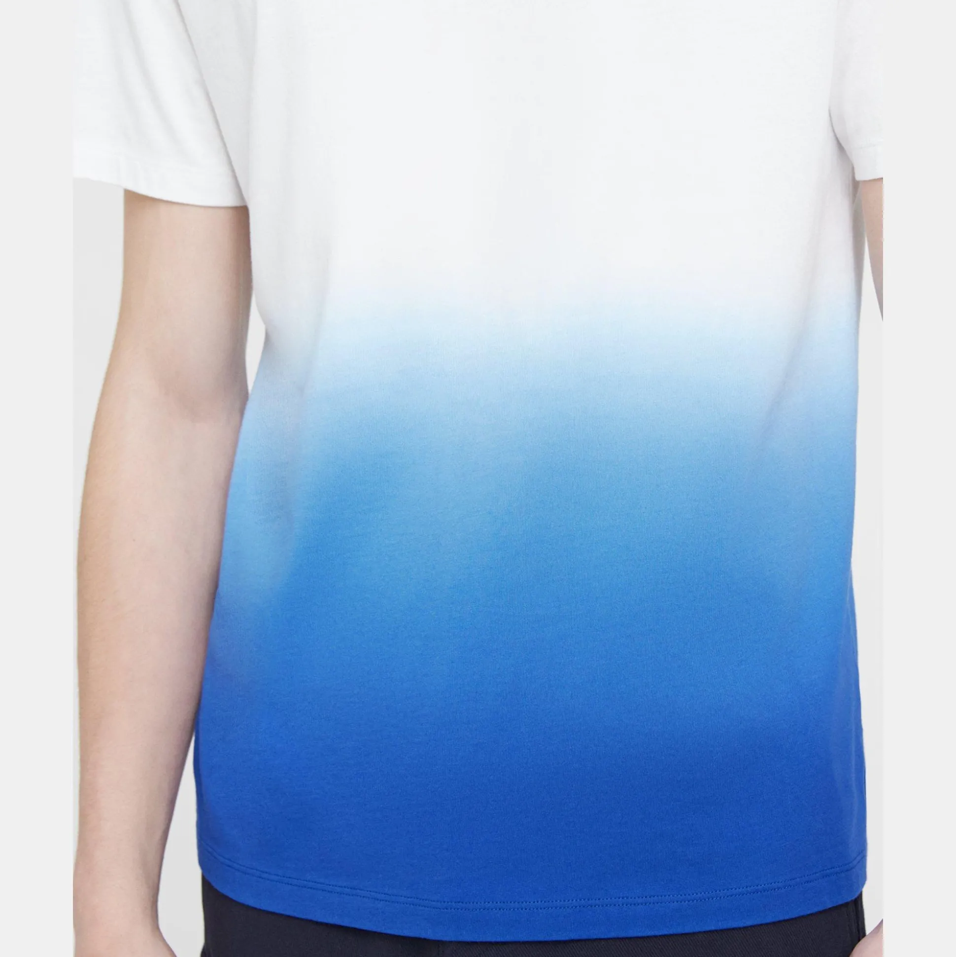 Theory Essential Tee In Dip-Dyed Cotton-Men T-shirts + Polos