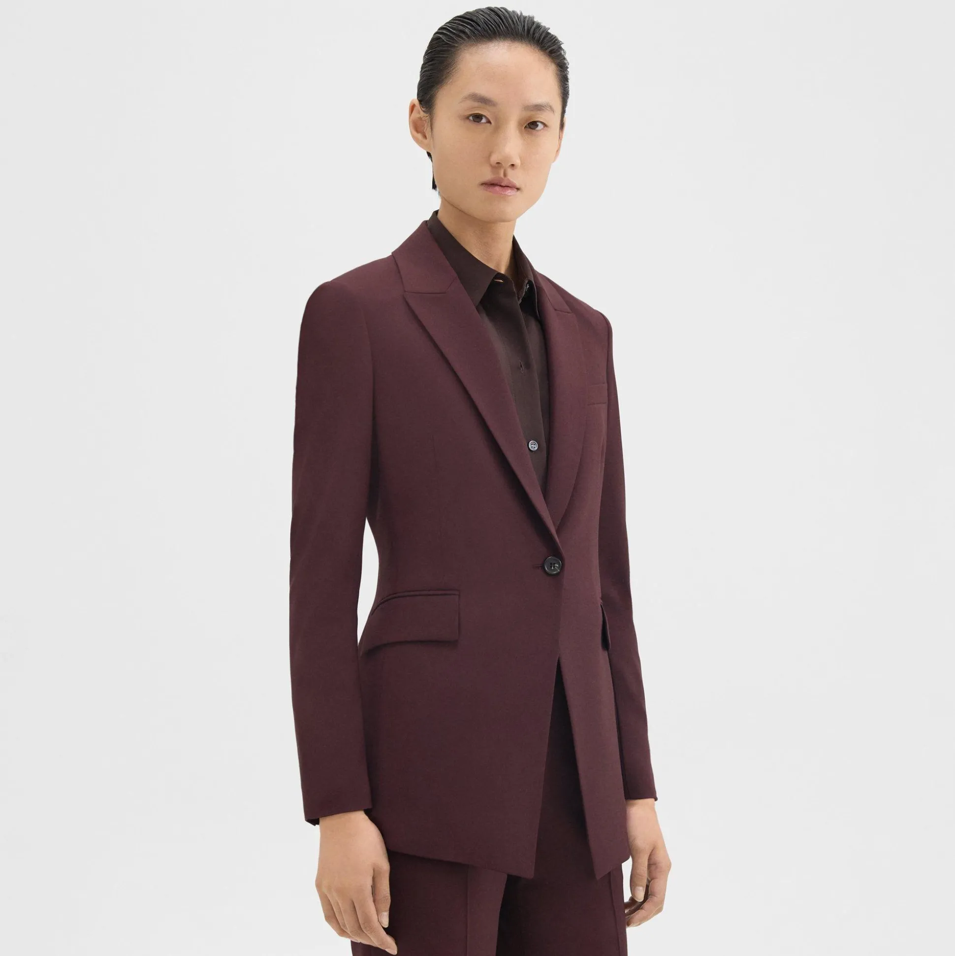Theory Etiennette Blazer In Good Wool-Women Blazers + Jackets|Suits