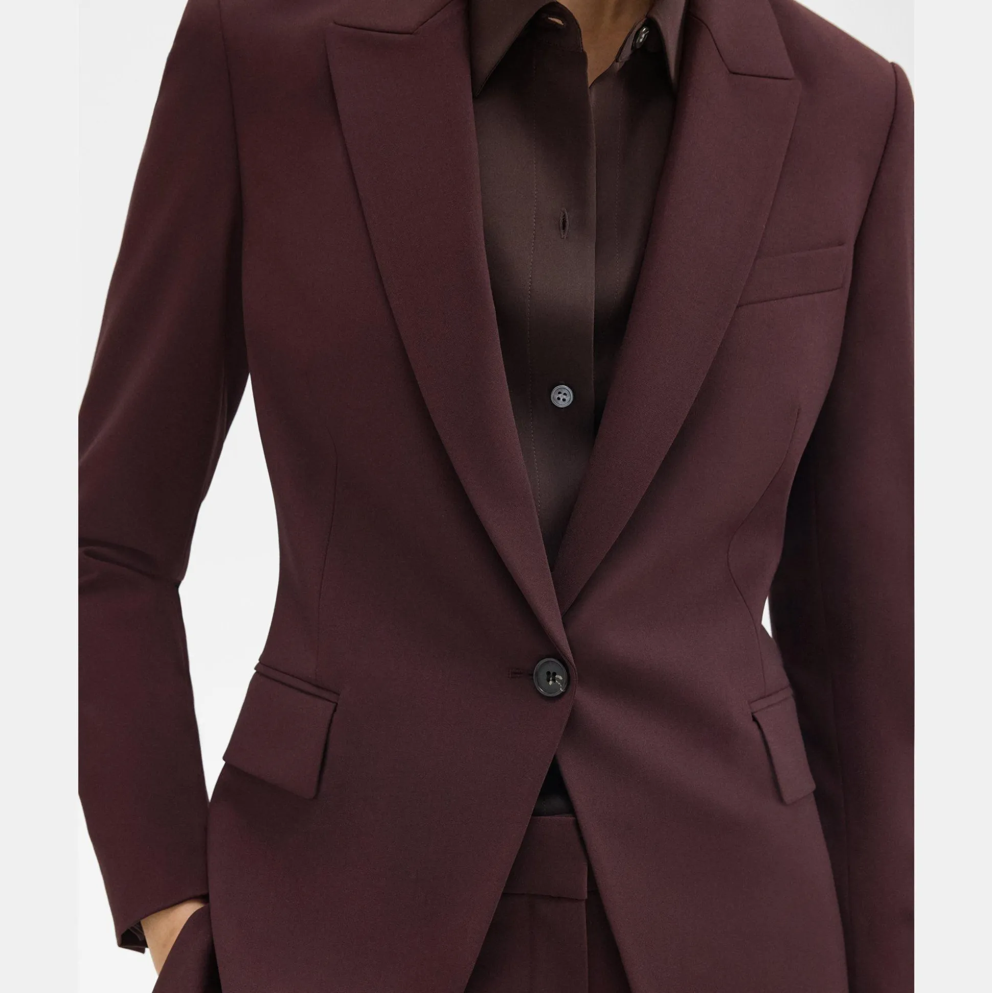 Theory Etiennette Blazer In Good Wool-Women Blazers + Jackets|Suits