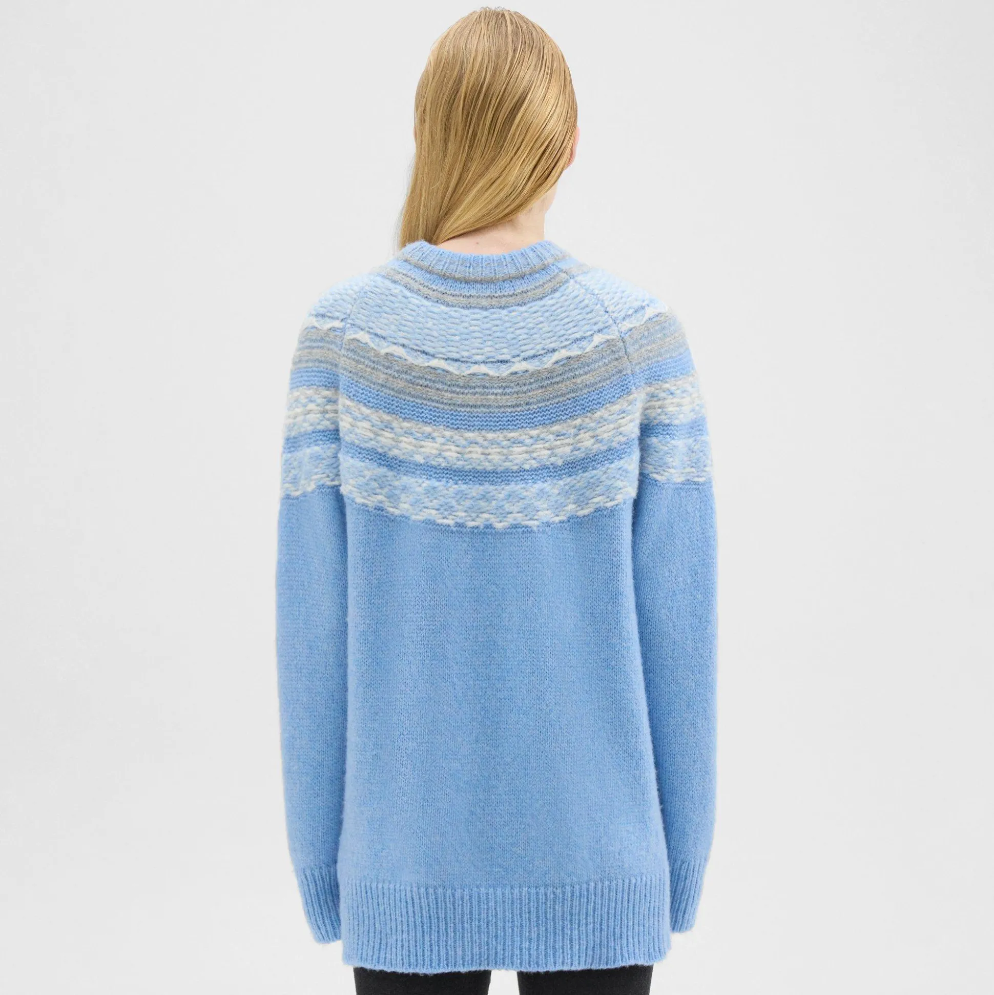 Theory Fair Isle Sweater In Wool-Blend-Women Sweaters + Cardigans