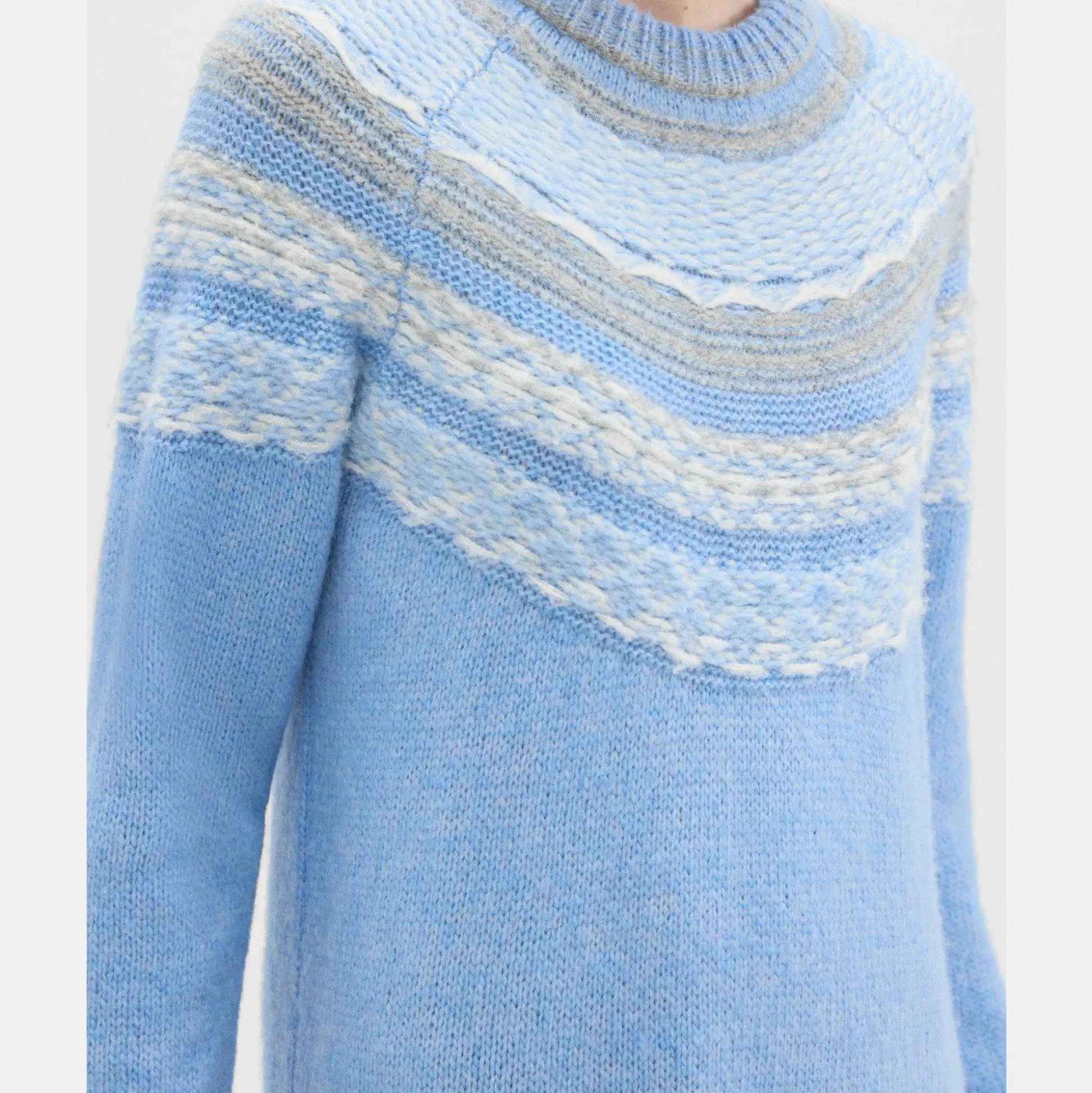 Theory Fair Isle Sweater In Wool-Blend-Women Sweaters + Cardigans