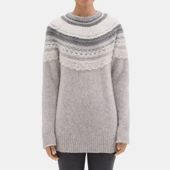 Theory Fair Isle Sweater In Wool-Blend-Women Sweaters + Cardigans