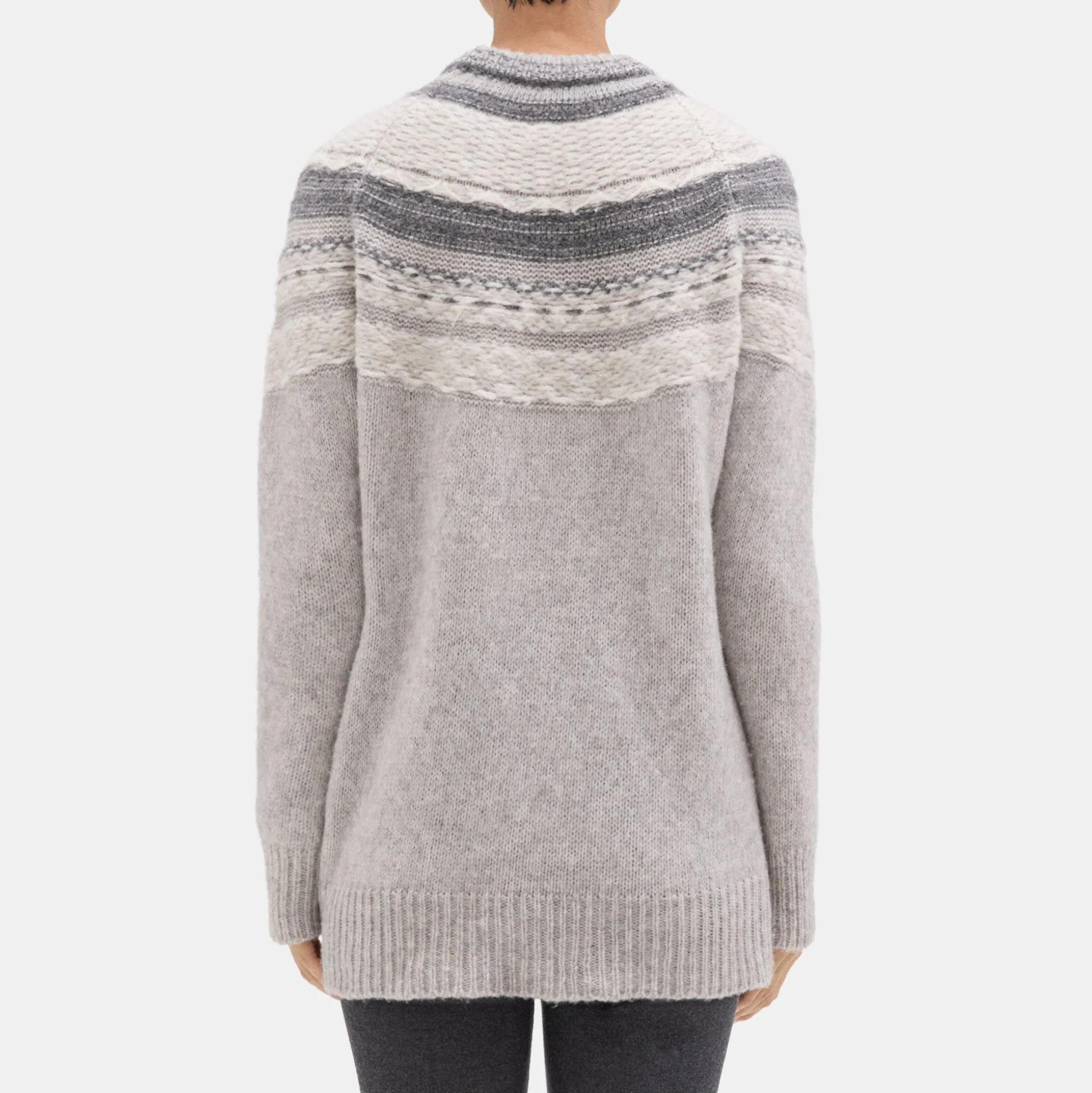 Theory Fair Isle Sweater In Wool-Blend-Women Sweaters + Cardigans