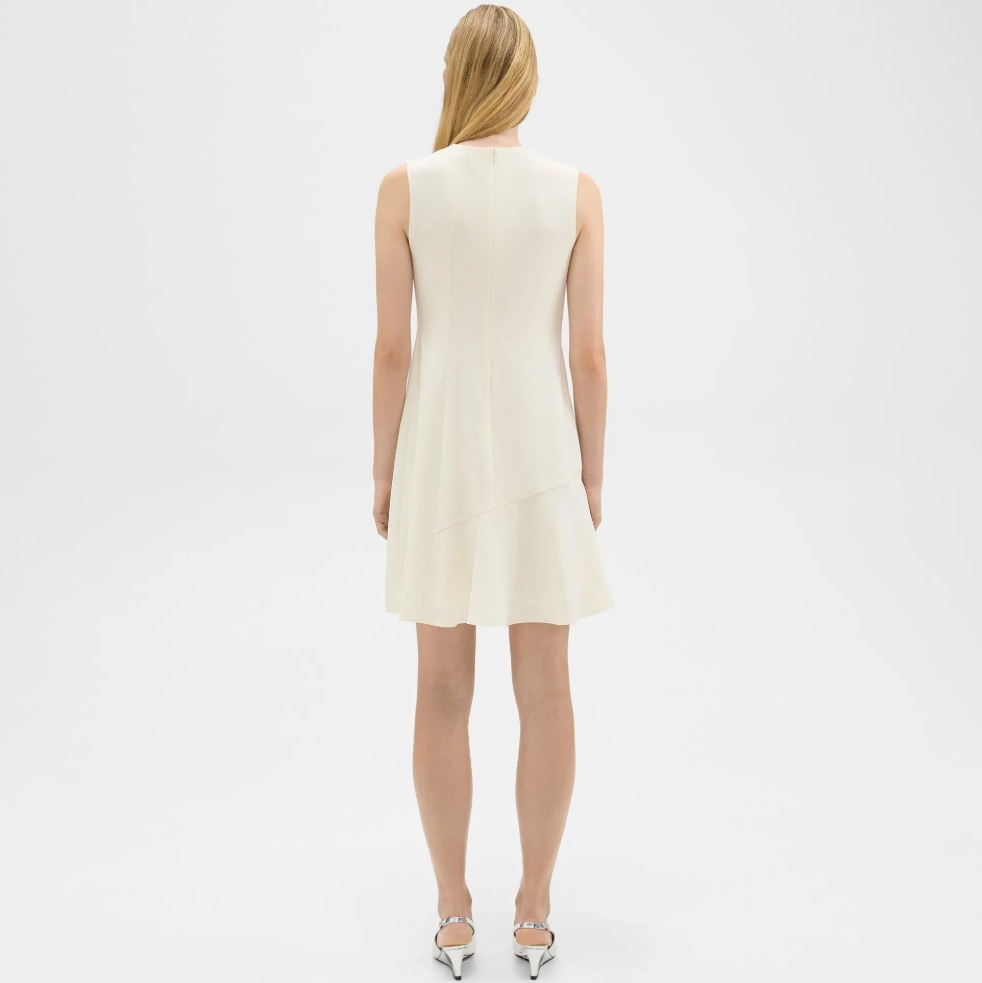 Theory Fit-And-Flare Dress In Striped Admiral Crepe-Women Dresses
