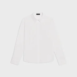 Theory Fitted Shirt In Good Cotton-Women Tops