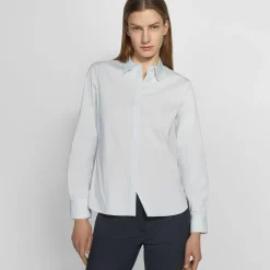 Theory Fitted Shirt In Good Cotton-Women Tops