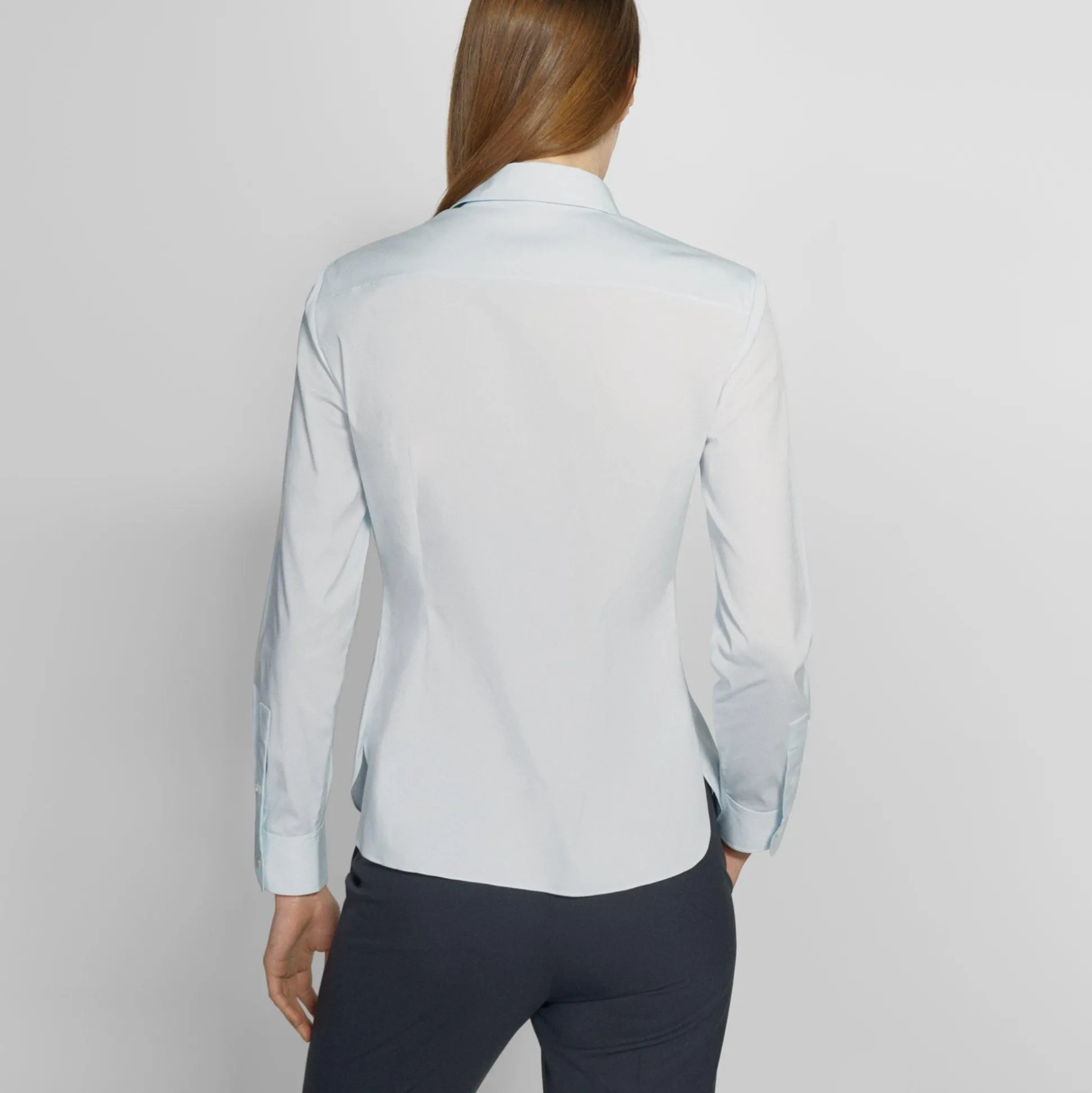 Theory Fitted Shirt In Good Cotton-Women Tops
