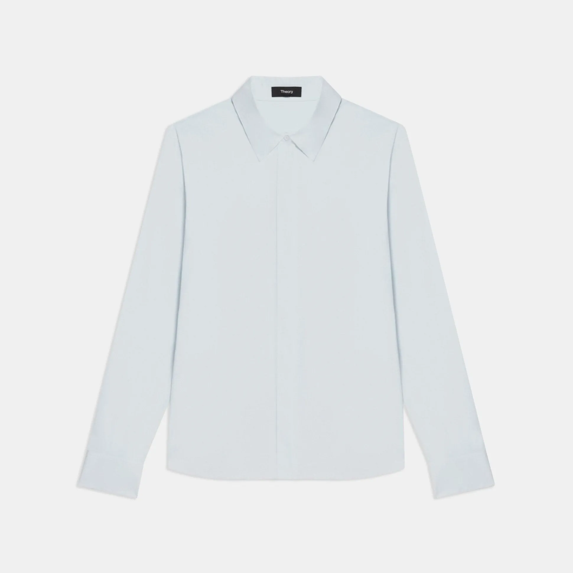 Theory Fitted Shirt In Good Cotton-Women Tops