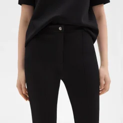 Theory Flared Full Length Pant In Crepe Knit-Women Pants
