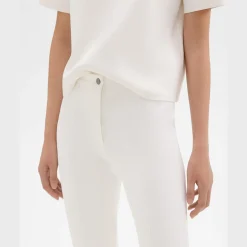 Theory Flared Full Length Pant In Crepe Knit-Women Pants