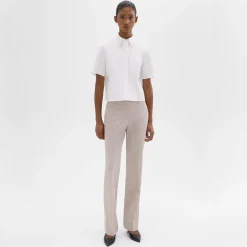Theory Flared Full-Length Pant In Good Wool-Women Suits|Pants