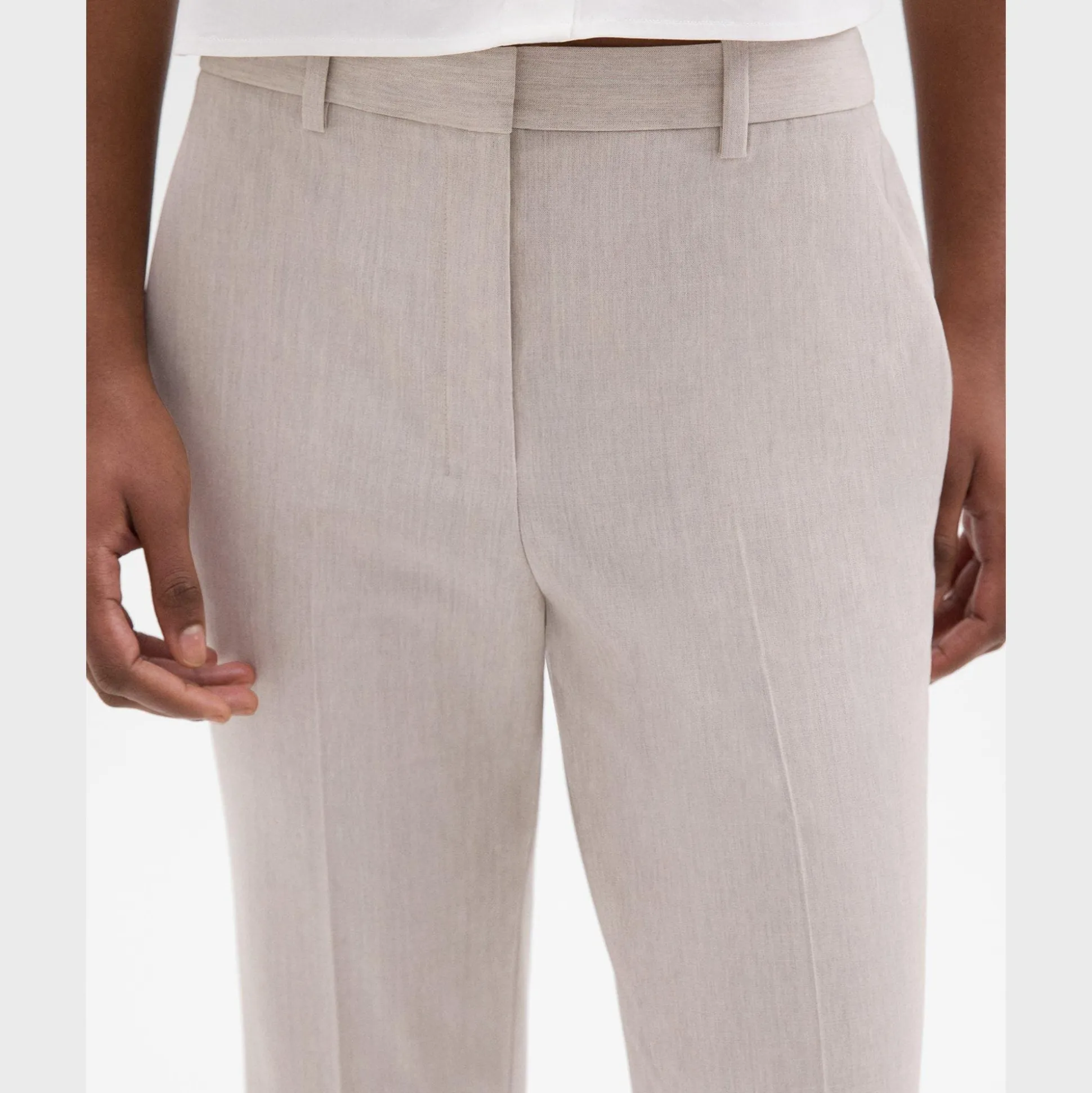 Theory Flared Full-Length Pant In Good Wool-Women Suits|Pants