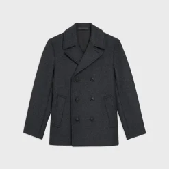 Theory Frederick Peacoat In Recycled Wool-Blend Melton-Men Blazers + Jackets|Outerwear