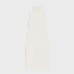 Theory Funnel Neck Combo Dress In Admiral Crepe-Women Dresses