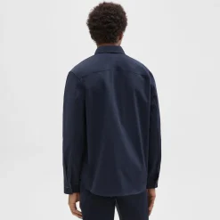 Theory Garvin Shirt Jacket In Organic Cotton-Men Shirts