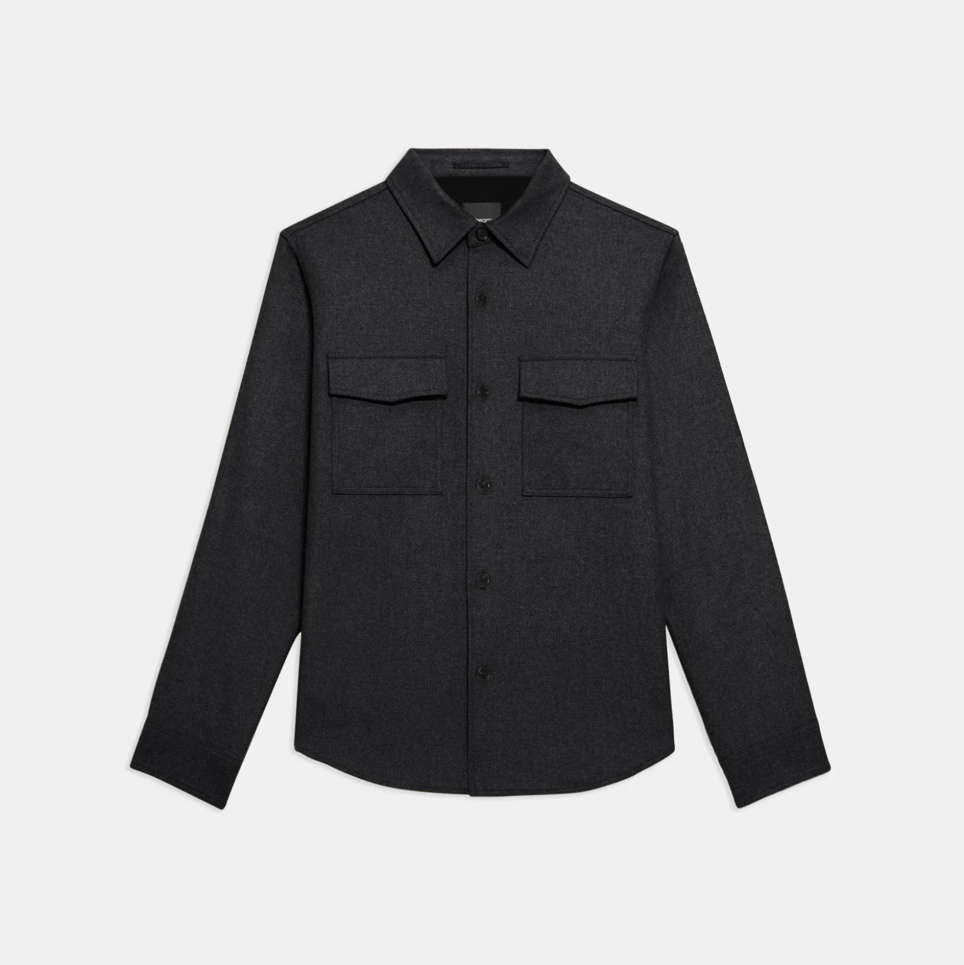 Theory Garvin Shirt Jacket In Recycled Wool-Blend Flannel-Men Shirts