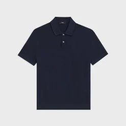 Theory Goris Pique Polo Shirt In Light Bilen-Men T-shirts + Polos|Sweaters + Cardigans