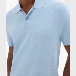 Theory Goris Pique Polo Shirt In Light Bilen-Men T-shirts + Polos|Sweaters + Cardigans