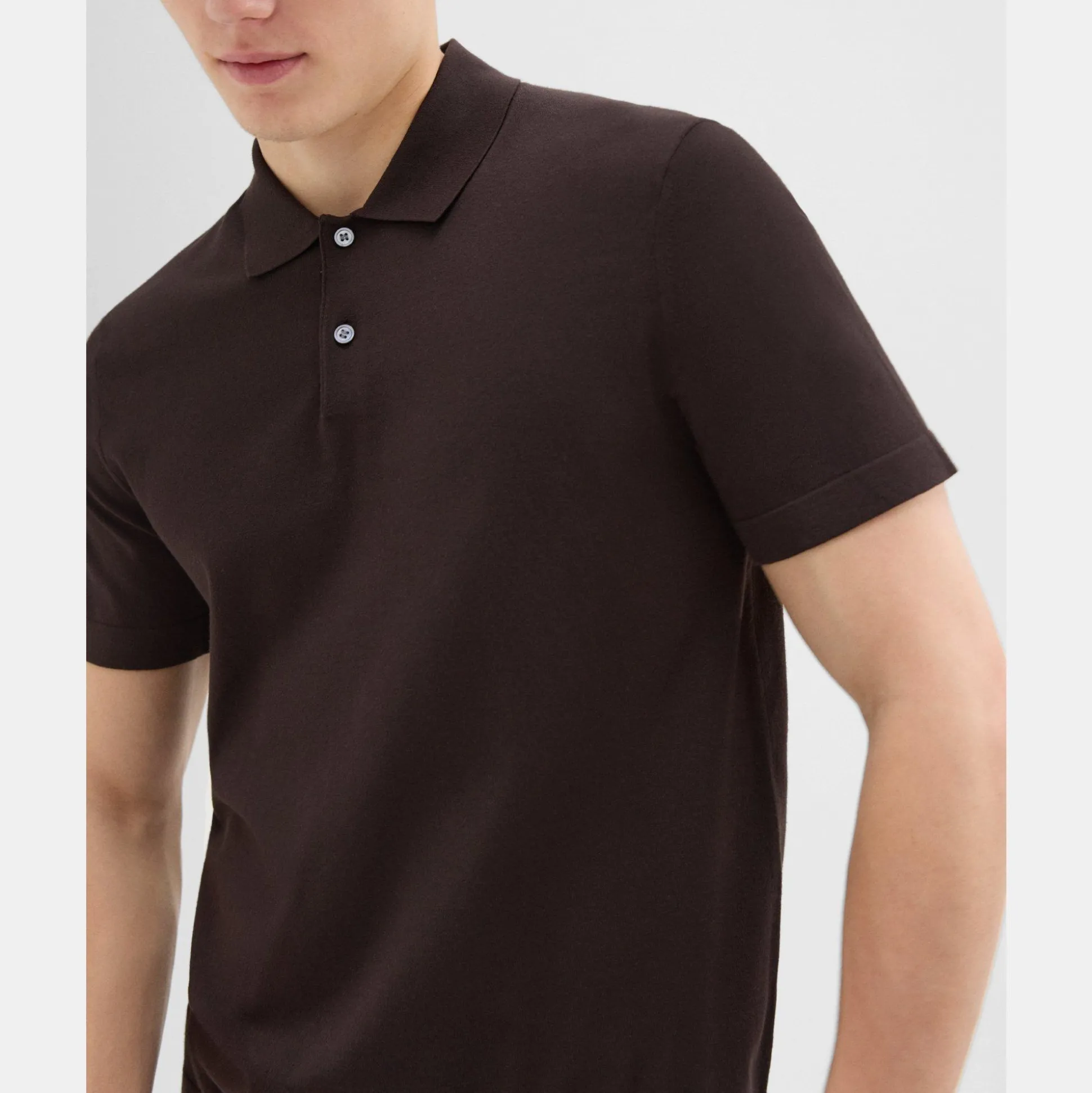 Theory Goris Polo Shirt In Light Bilen-Men Sweaters + Cardigans|T-shirts + Polos
