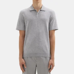 Theory Goris Polo Shirt In Light Bilen-Men T-shirts + Polos|Sweaters + Cardigans