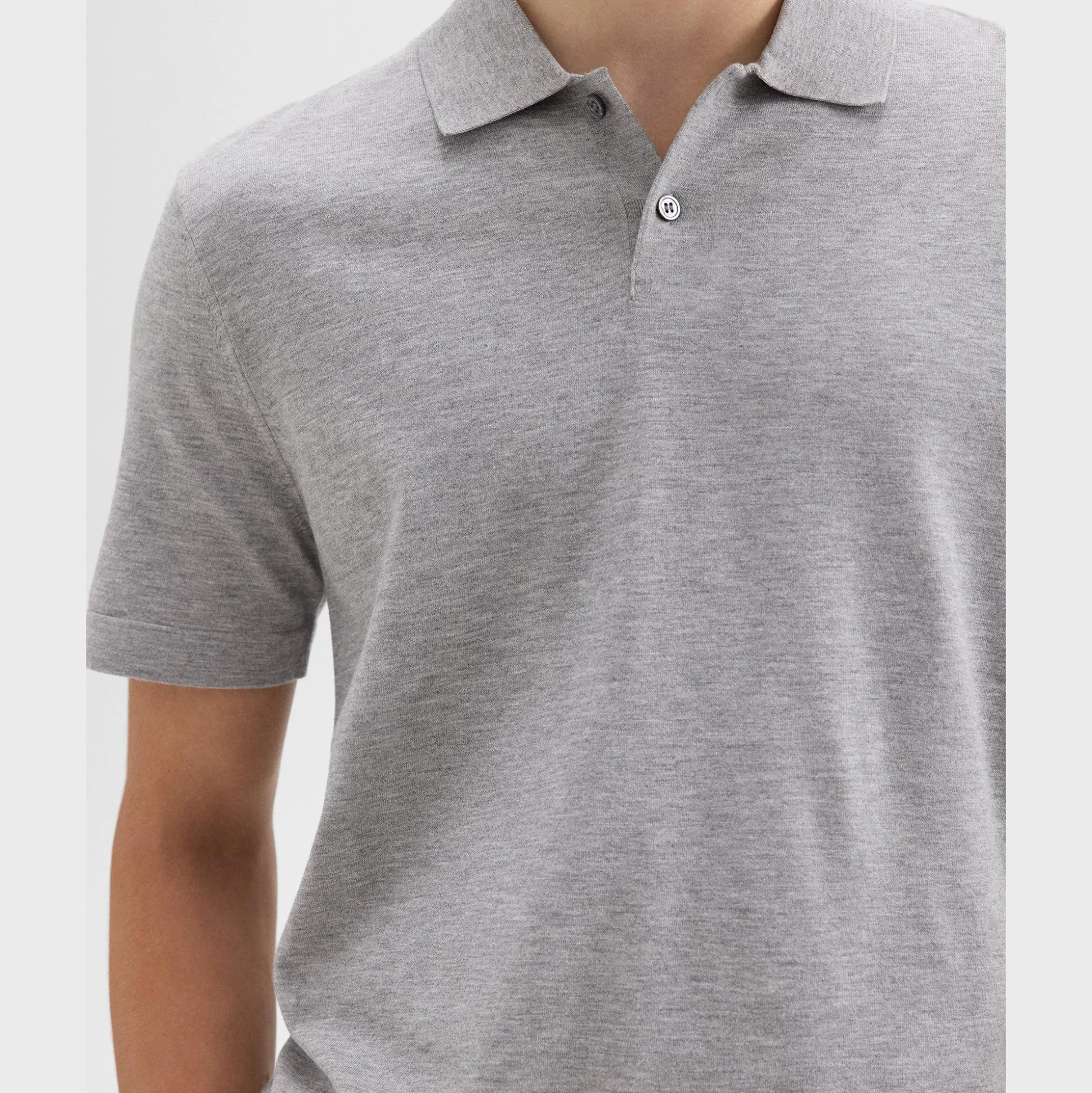 Theory Goris Polo Shirt In Light Bilen-Men T-shirts + Polos|Sweaters + Cardigans